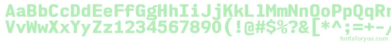 Nk57MonospaceNoEb Font – Green Fonts on White Background