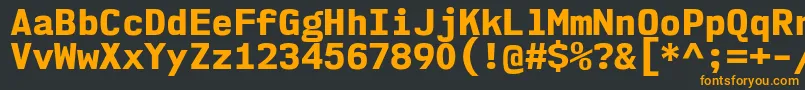 Nk57MonospaceNoEb Font – Orange Fonts on Black Background