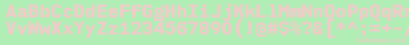 Nk57MonospaceNoEb Font – Pink Fonts on Green Background