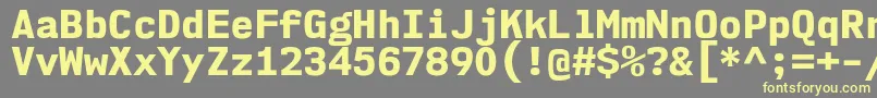 Nk57MonospaceNoEb Font – Yellow Fonts on Gray Background