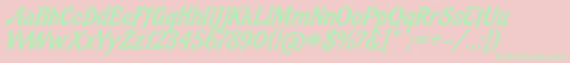 Felipe Font – Green Fonts on Pink Background