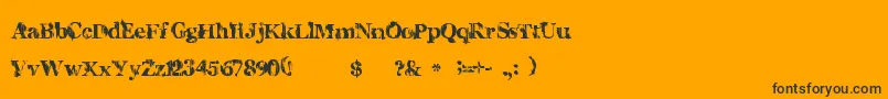 CharlesS Font – Black Fonts on Orange Background