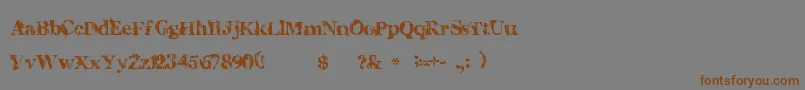 Шрифт CharlesS – коричневые шрифты на сером фоне