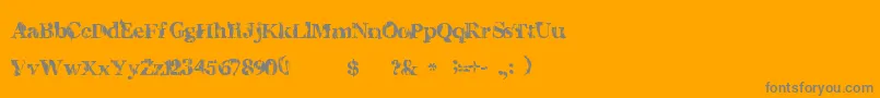 CharlesS-Schriftart – Graue Schriften auf orangefarbenem Hintergrund