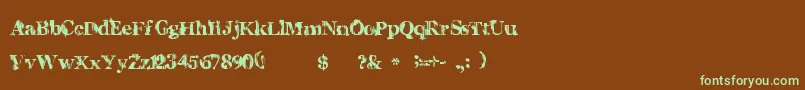 Подробнее о шрифте CharlesS Шрифт CharlesS – зелёные шрифты на коричневом фоне