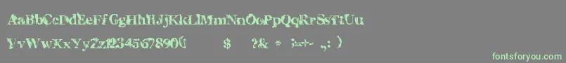 CharlesS-Schriftart – Grüne Schriften auf grauem Hintergrund
