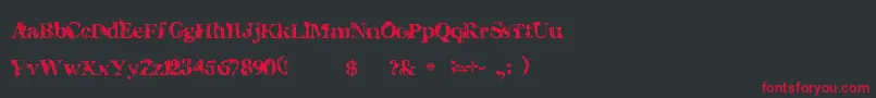 CharlesS Font – Red Fonts on Black Background