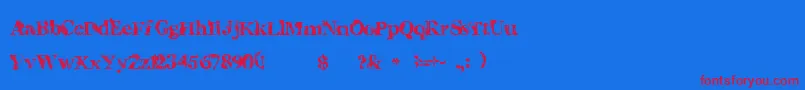 fuente CharlesS – Fuentes Rojas Sobre Fondo Azul