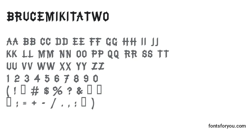 Fuente BruceMikitaTwo - alfabeto, números, caracteres especiales