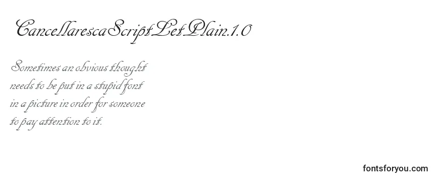 Шрифт CancellarescaScriptLetPlain.1.0