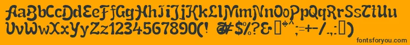 SnailNInk Font – Black Fonts on Orange Background