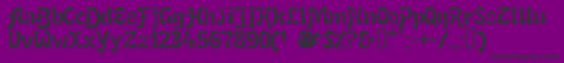 SnailNInk Font – Black Fonts on Purple Background