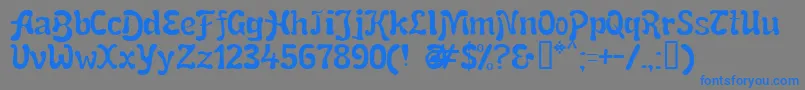 SnailNInk-Schriftart – Blaue Schriften auf grauem Hintergrund