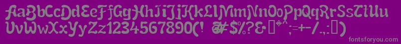 フォントSnailNInk – 紫の背景に灰色の文字