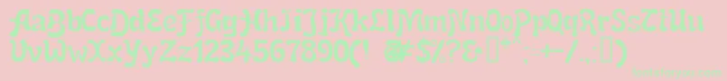 SnailNInk Font – Green Fonts on Pink Background