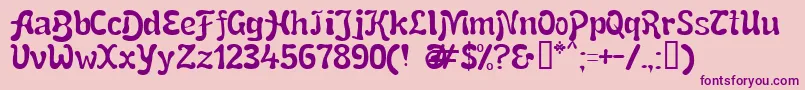 SnailNInk Font – Purple Fonts on Pink Background