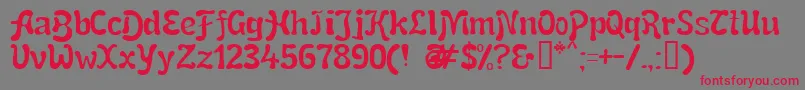 SnailNInk Font – Red Fonts on Gray Background