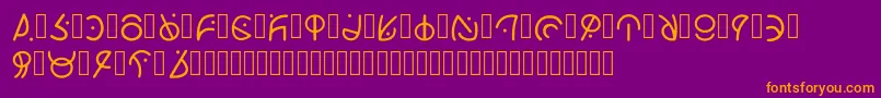 AlienscriptRegular Font – Orange Fonts on Purple Background