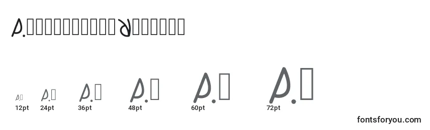 AlienscriptRegular Font Sizes