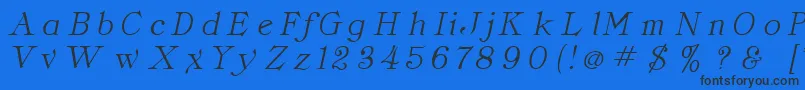 ClassicaItalic Font – Black Fonts on Blue Background