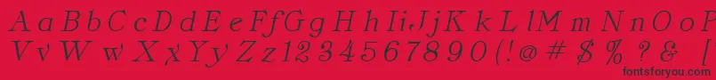 ClassicaItalic Font – Black Fonts on Red Background