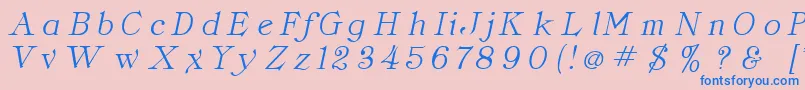 ClassicaItalic Font – Blue Fonts on Pink Background