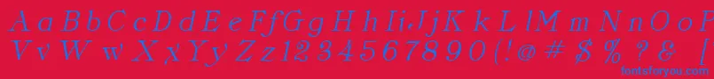 ClassicaItalic Font – Blue Fonts on Red Background