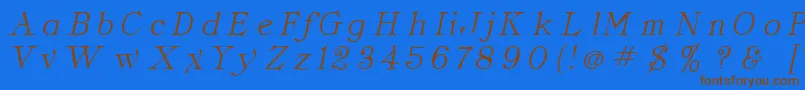 ClassicaItalic Font – Brown Fonts on Blue Background