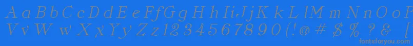 ClassicaItalic Font – Gray Fonts on Blue Background