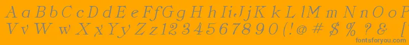 ClassicaItalic-Schriftart – Graue Schriften auf orangefarbenem Hintergrund