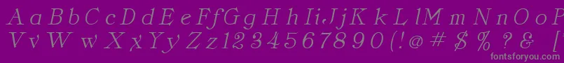 ClassicaItalic Font – Gray Fonts on Purple Background