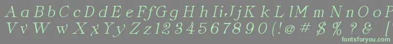 Подробнее о шрифте ClassicaItalic Шрифт ClassicaItalic – зелёные шрифты на сером фоне