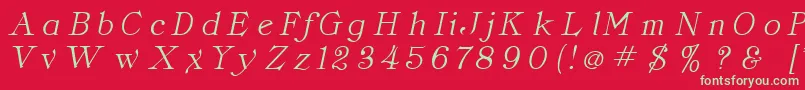 ClassicaItalic Font – Green Fonts on Red Background