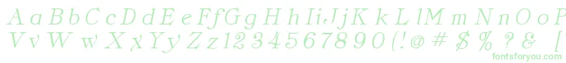 ClassicaItalic Font – Green Fonts on White Background