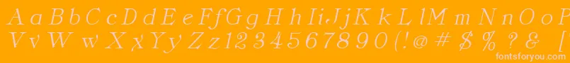 ClassicaItalic Font – Pink Fonts on Orange Background