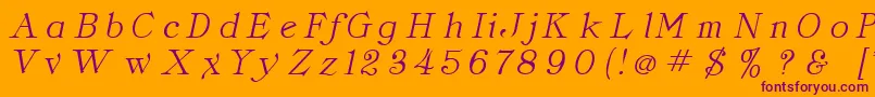 ClassicaItalic Font – Purple Fonts on Orange Background