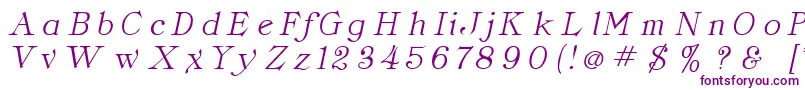 ClassicaItalic Font – Purple Fonts on White Background