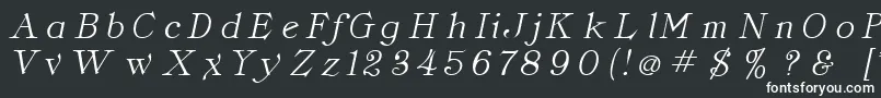 フォントClassicaItalic – 白い文字