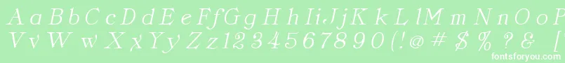 ClassicaItalic Font – White Fonts on Green Background