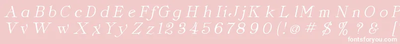 ClassicaItalic Font – White Fonts on Pink Background