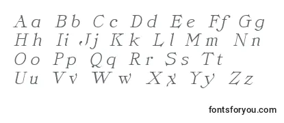 Überblick über die Schriftart ClassicaItalic