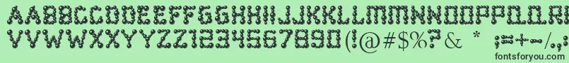 fuente BearBalling – Fuentes Negras Sobre Fondo Verde