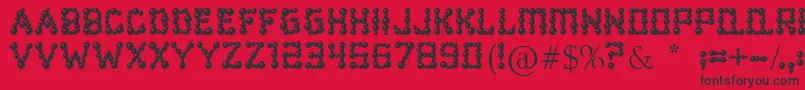 BearBalling Font – Black Fonts on Red Background