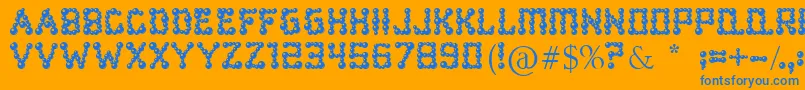 More about BearBalling Font BearBalling Font – Blue Fonts on Orange Background