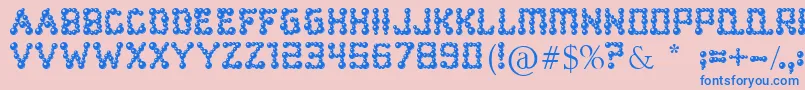 BearBalling Font – Blue Fonts on Pink Background