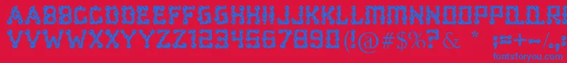 BearBalling Font – Blue Fonts on Red Background