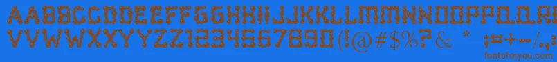 BearBalling Font – Brown Fonts on Blue Background