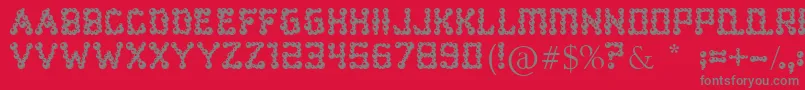 BearBalling Font – Gray Fonts on Red Background