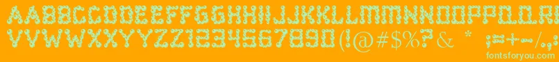 Шрифт BearBalling – зелёные шрифты на оранжевом фоне