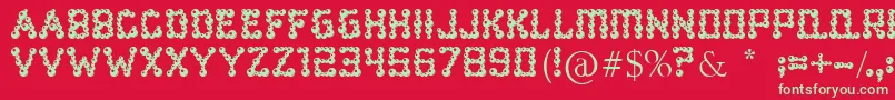 BearBalling Font – Green Fonts on Red Background